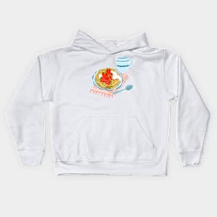 Waffle breakfast sticker and T-shirt Kids Hoodie